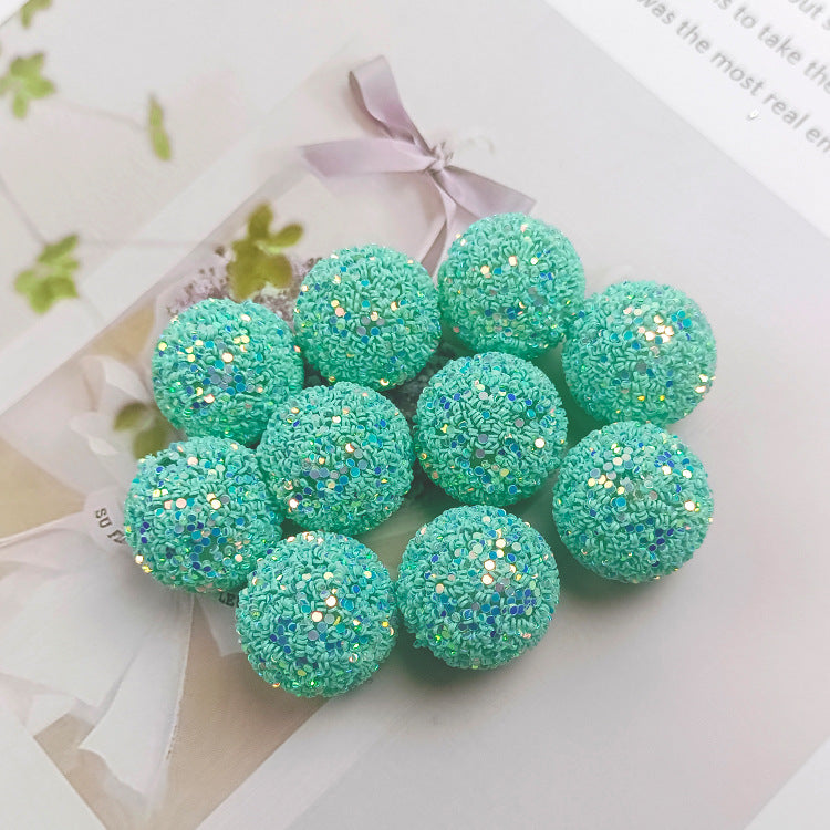 Wholesale 20MM sequin ball Straight hole sequins acrylic beads